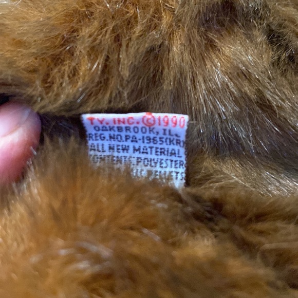 NWT VINTAGE 1990 Ty PJ Bear, Style 4500 - Picture 5 of 5